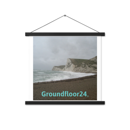 Waves and Sand Poster with hangers with Groundfloor24 without House Logo
