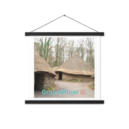 Village Charm Poster with hangers with Groundfloor with House Logo