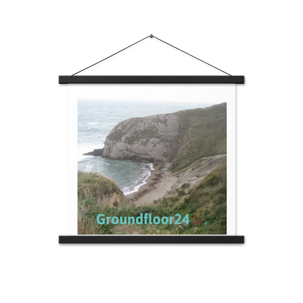 Sea & Hills Poster with hangers with Groundfloor24 with House Logo