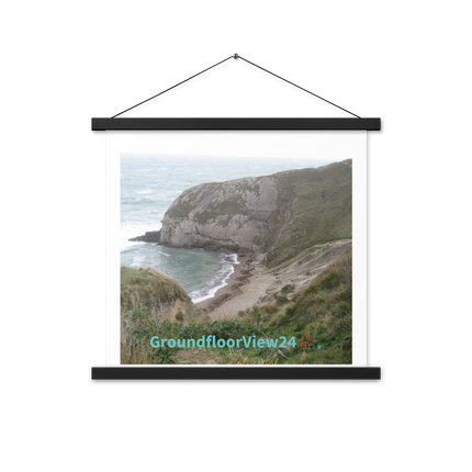 Sea & Hills Poster with hangers with groundfloorview24 with House Logo