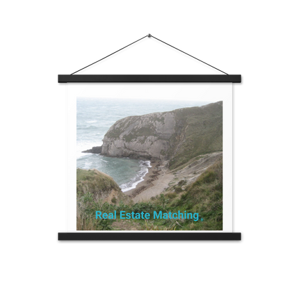 Sea & Hills Poster with hangers with realestatematching without key Logo