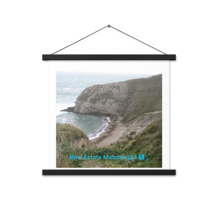Sea & Hills Poster with hangers with realestatematching24 with key Logo