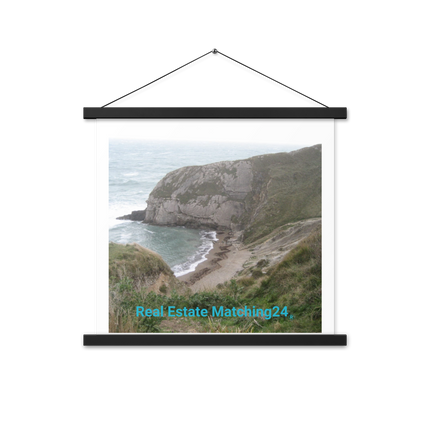 Sea & Hills Poster with hangers with realestatematching24 without key Logo