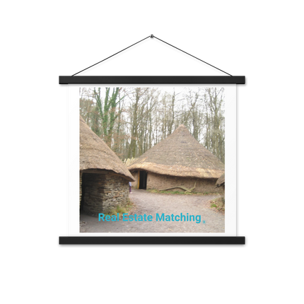 Village Charm Poster with hangers with realestatematching without key Logo