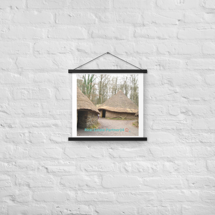 Village Charm Poster with hangers with realestatepartner24 with house Logo