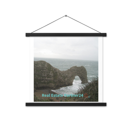 Coastal Escape Poster with hangers with realestatepartner24 with house Logo