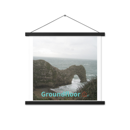 Coastal Escape Poster with hangers with Groundfloor with House Logo