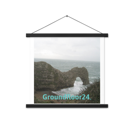 Coastal Escape Poster with hangers with Groundfloor24 without House Logo