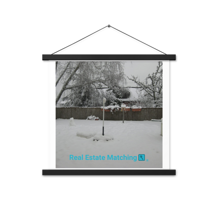 Winter Wonderland Poster with hangers with realestatematching with key Logo