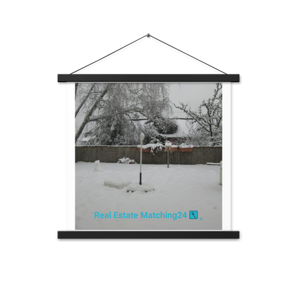 Winter Wonderland Poster with hangers with realestatematching24 with key Logo