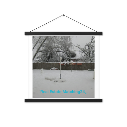 Winter Wonderland Poster with hangers with realestatematching24 without key Logo