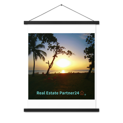 Beautiful Sea View Poster with hangers with realestatepartner24 with house Logo