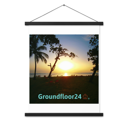 Beautiful Sea View Poster with hangers with Groundfloor24 with House Logo
