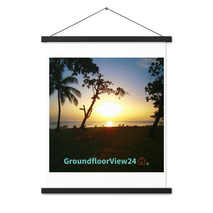 Beautiful Sea View Poster with hangers with groundfloorview24 with House Logo