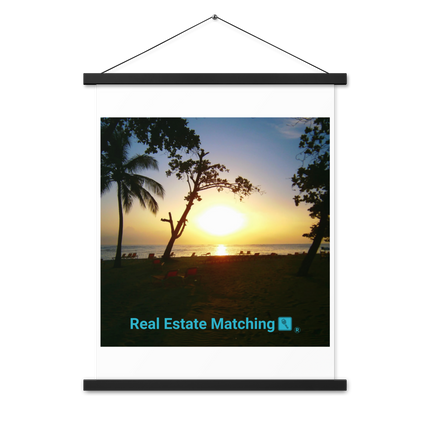 Beautiful Sea View Poster with hangers with realestatematching with key Logo