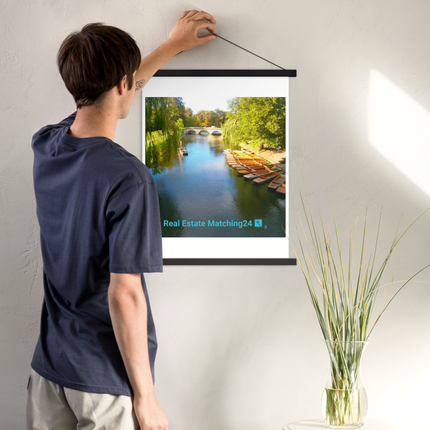 Beautiful Nature Poster with hangers with realestatematching24 with key Logo