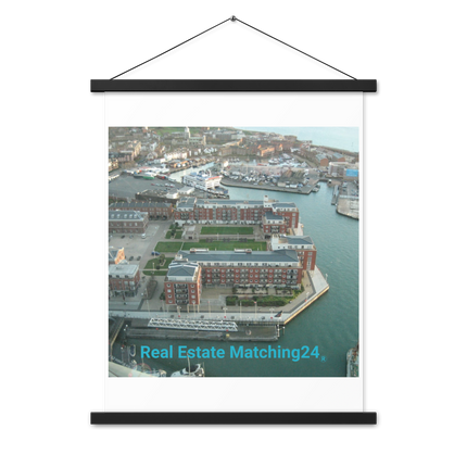 Nice City Poster with hangers with realestatematching24 without key Logo