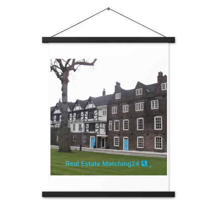 Beautiful Palace Poster with hangers with realestatematching24 with key Logo
