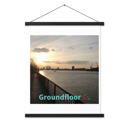 Awesome River View Poster with hangers with Groundfloor with House Logo