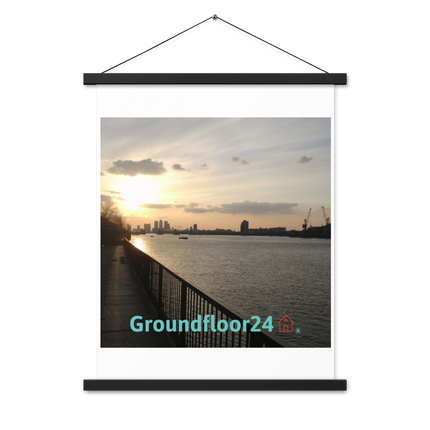Awesome River View Poster with hangers with Groundfloor24 with House Logo