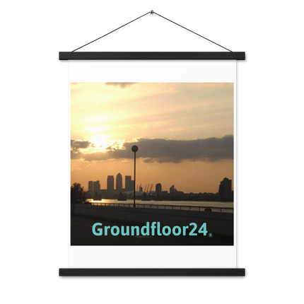 Majestic Sunset Poster with hangers with Groundfloor24 without House Logo