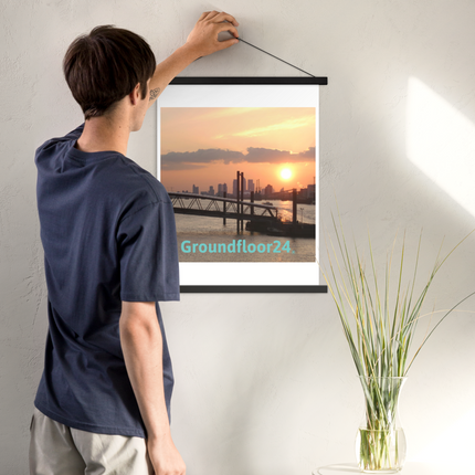 Evening Glow Poster with hangers with Groundfloor24 without House Logo