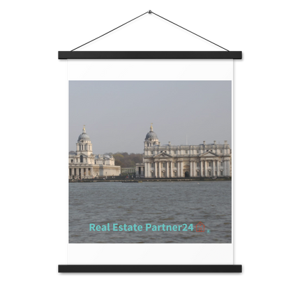 Riverside Beauty Poster with hangers with realestatepartner24 with house Logo