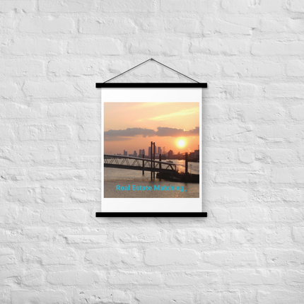 Evening Glow Poster with hangers with realestatematching without key Logo