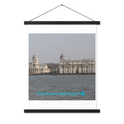 Riverside Beauty Poster with hangers with realestatematching24 with key Logo