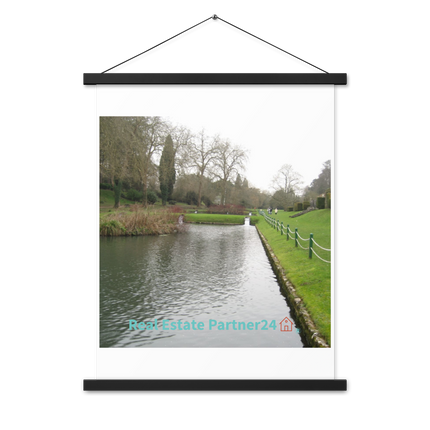 Lakeside Beauty Poster with hangers with realestatepartner24 with house Logo