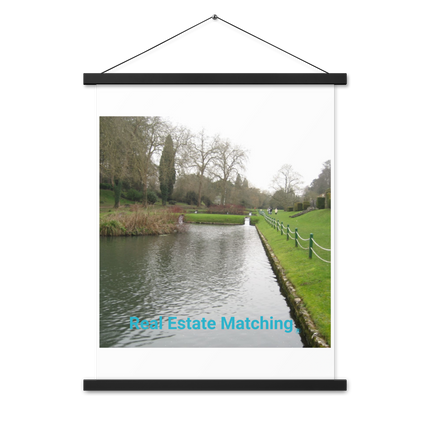Lakeside Beauty Poster with hangers with realestatematching without key Logo