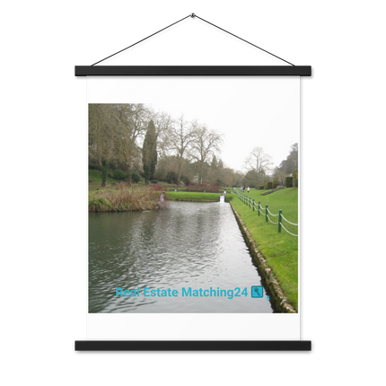 Lakeside Beauty Poster with hangers with realestatematching24 with key Logo