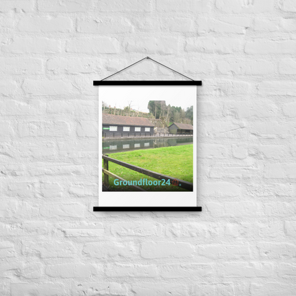 Lakeside Serenity Poster with hangers with Groundfloor24 with House Logo