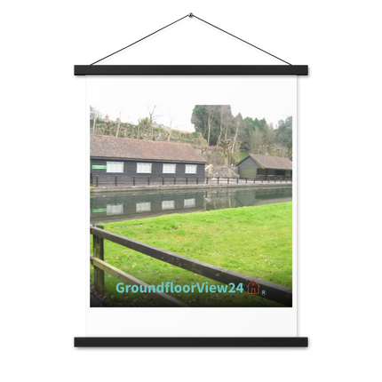 Lakeside Serenity Poster with hangers with groundfloorview24 with House Logo
