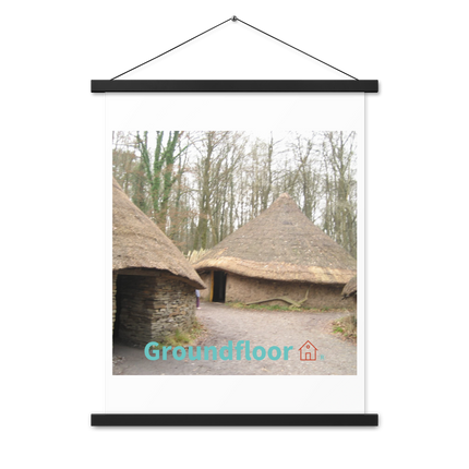Village Charm Poster with hangers with Groundfloor with House Logo