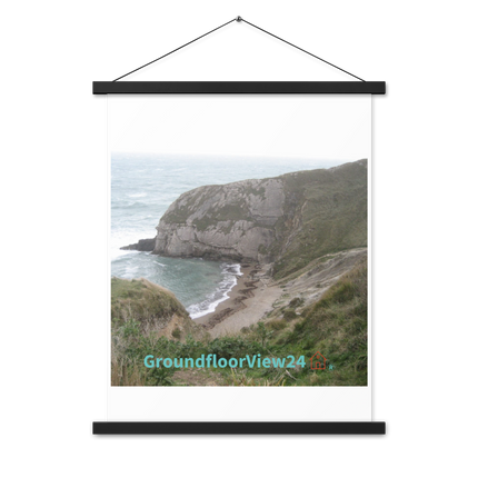 Sea & Hills Poster with hangers with groundfloorview24 with House Logo
