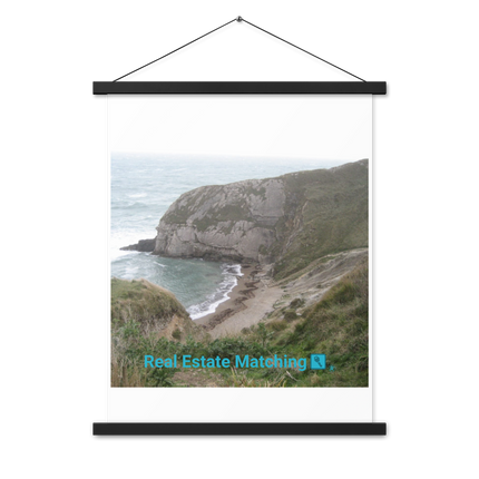 Sea & Hills Poster with hangers with realestatematching with key Logo