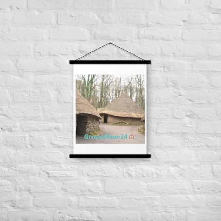 Village Charm Poster with hangers with Groundfloor24 with House Logo
