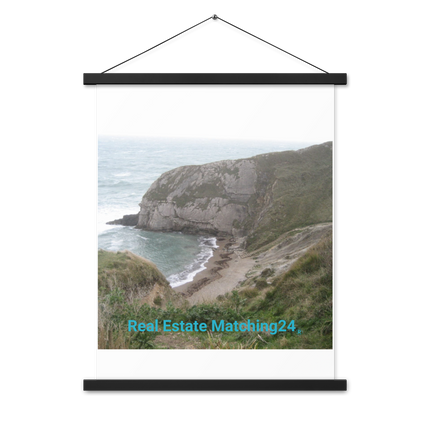 Sea & Hills Poster with hangers with realestatematching24 without key Logo
