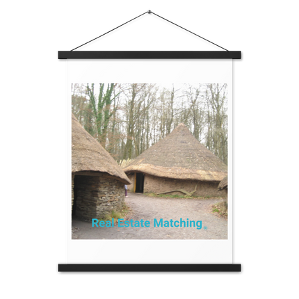 Village Charm Poster with hangers with realestatematching without key Logo