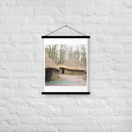 Village Charm Poster with hangers with realestatepartner24 with house Logo