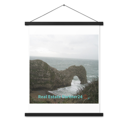 Coastal Escape Poster with hangers with realestatepartner24 with house Logo