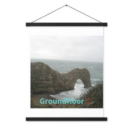 Coastal Escape Poster with hangers with Groundfloor with House Logo