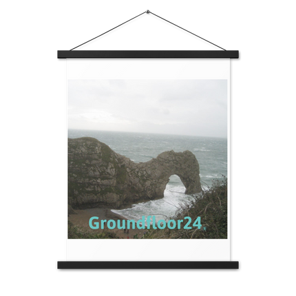 Coastal Escape Poster with hangers with Groundfloor24 without House Logo