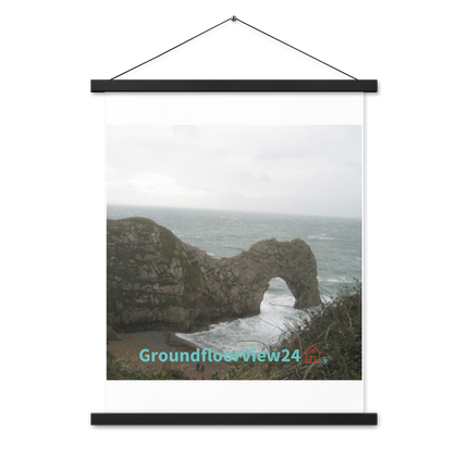 Coastal Escape Poster with hangers with groundfloorview24 with House Logo