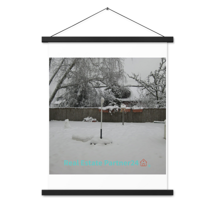 Winter Wonderland Poster with hangers with realestatepartner24 with house Logo