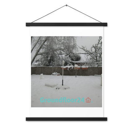 Winter Wonderland Poster with hangers with Groundfloor24 with House Logo