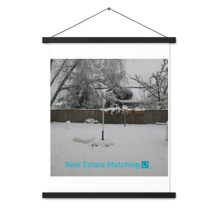 Winter Wonderland Poster with hangers with realestatematching with key Logo