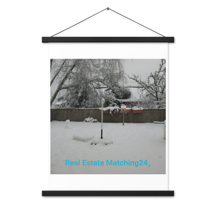 Winter Wonderland Poster with hangers with realestatematching24 without key Logo