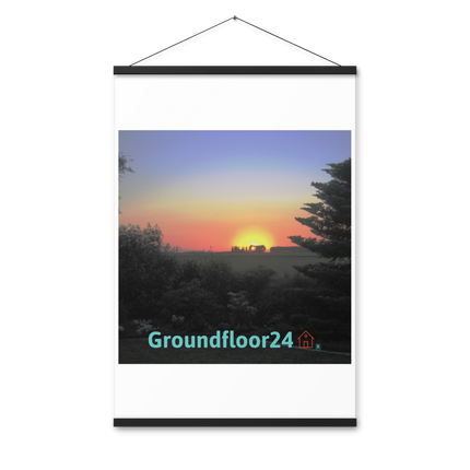 Beautiful Sunset Sinari Poster with hangers with Groundfloor24 with House Logo
